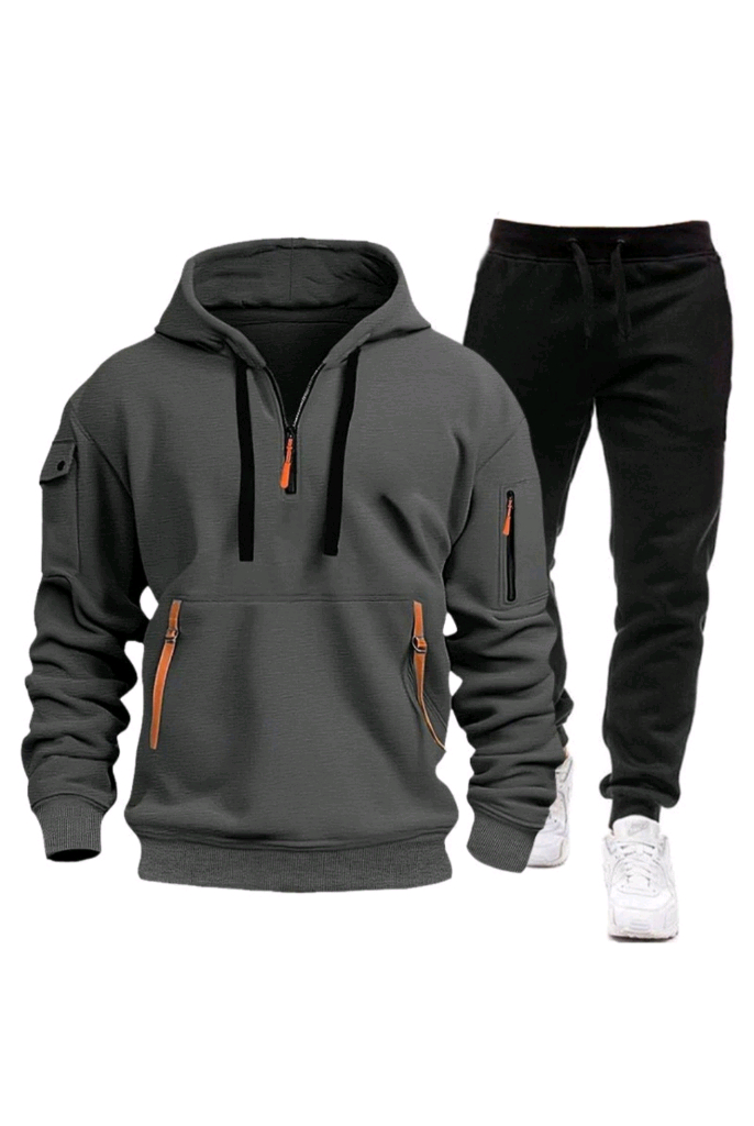 캐주얼 포켓 후드티 상하의세트 풀오버 후드티 실용적 일상운동복싸이즈 95 ~ 115까지 색상 7가지 종류상하의 세트--6