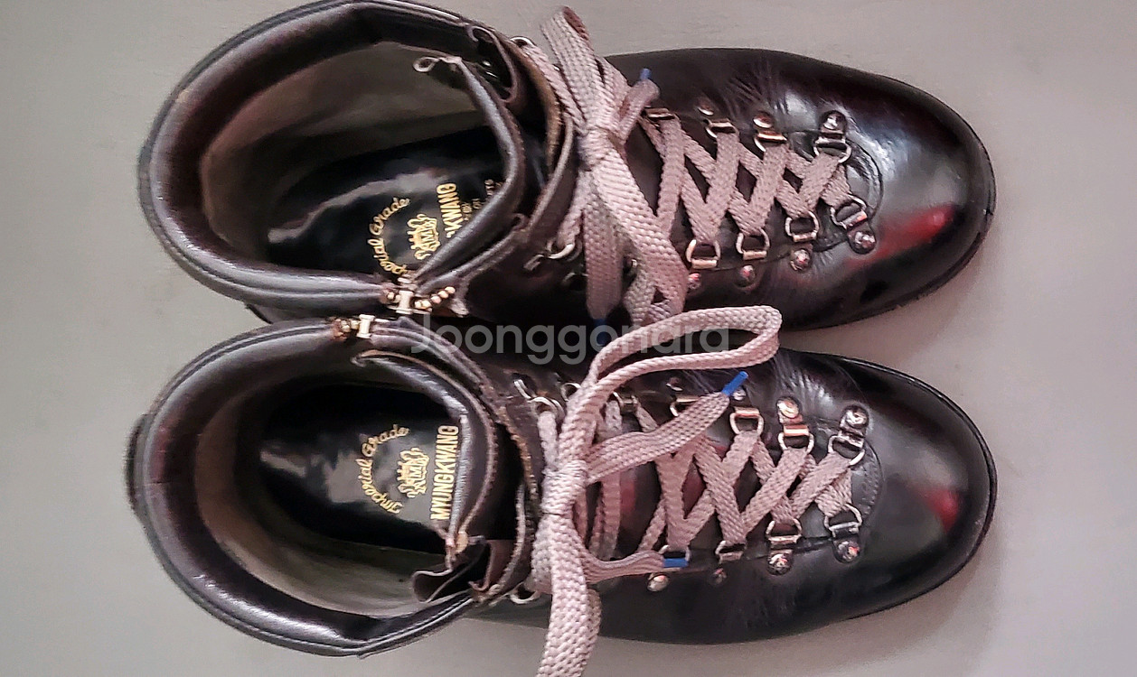 명광 수제 등산화 미드컷 280mm--2