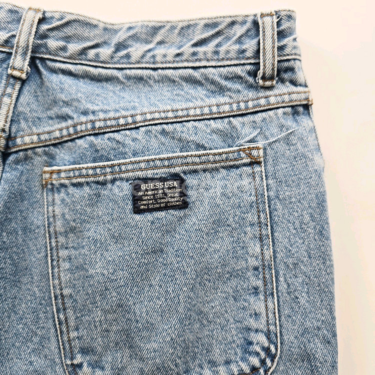 게스 청바지 일자 연청 데님 사이즈32 R4169--4