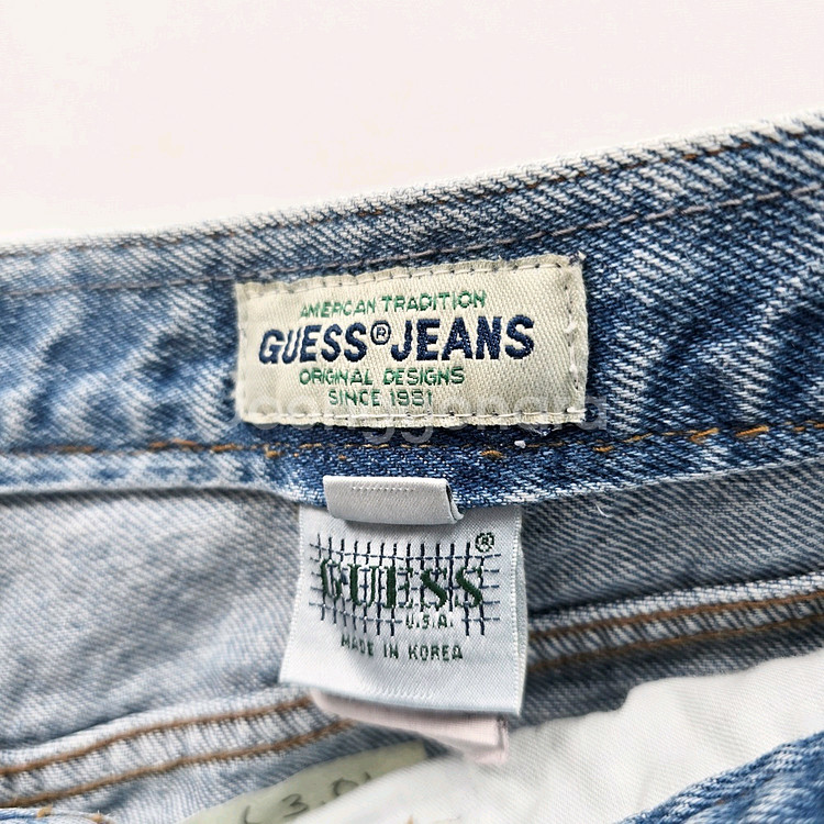 게스 청바지 일자 연청 데님 사이즈32 R4169--5