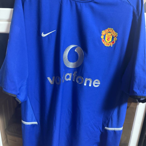 정품 맨유 보다폰 어웨이 베컴 오피셜 스타볼패치 L사이즈