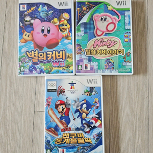 닌텐도 위 wii 게임 타이틀 별의 커비 털실커비 밴쿠버동계올림픽