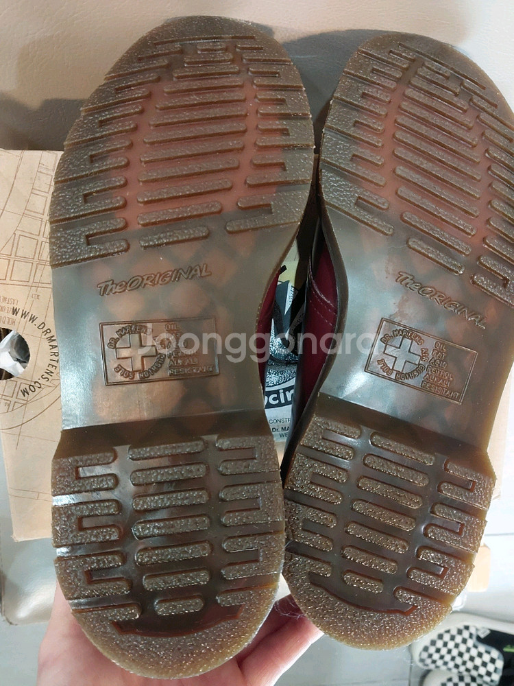 닥터마틴 스미스 4홀 옥스블러드 빈티지 스무스 더비슈즈 UK6 250mm 택포10만9천원--5