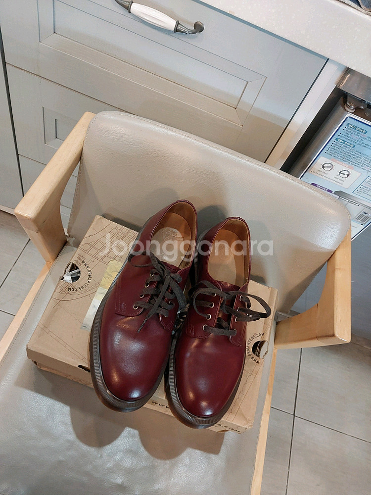 닥터마틴 스미스 4홀 옥스블러드 빈티지 스무스 더비슈즈 UK6 250mm 택포10만9천원--7
