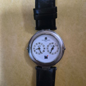 아날도바시니 듀얼타임 가죽 손목시계