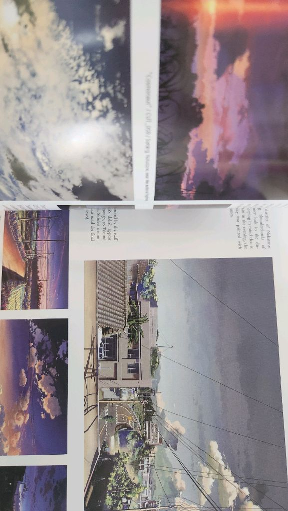 신카이마코토 a sky longing for memories 애니메이션 아트북 이미지