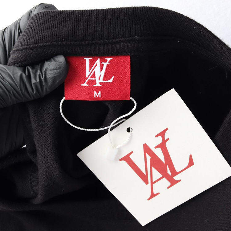 (새상품)우알롱 로고 블랙 화이트 더블 레이어드 긴팔 티셔츠 M 이미지