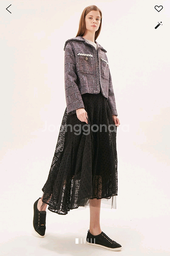 타임 세일러 칼라 체크 재킷 랑방 마인 더캐시미어--3