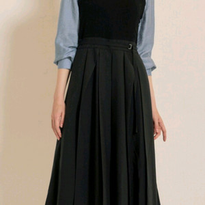 SJSJ 레이어드 플리츠 드레스 블랙 55 랑방 마인 타임 더캐시미어 시스템