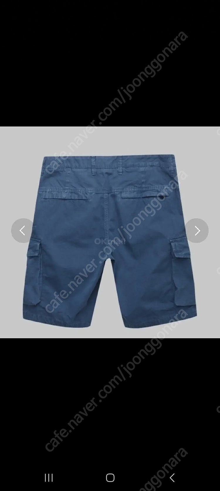 스톤아일랜드 코튼 캔버스 버뮤다 카고바지 32 33--1