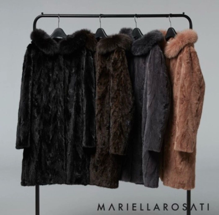마리엘라로사티 천연 모피 밍크 코트 55--4