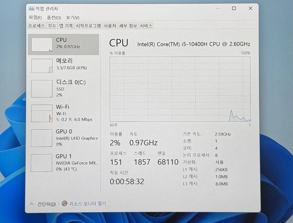 14인치 Dell Latitude 5411 i5-10400H--8