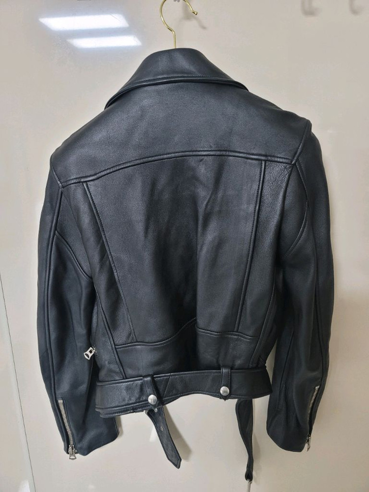 양가죽 라이더 자켓 여성M사이즈 국산 수제작 이미지