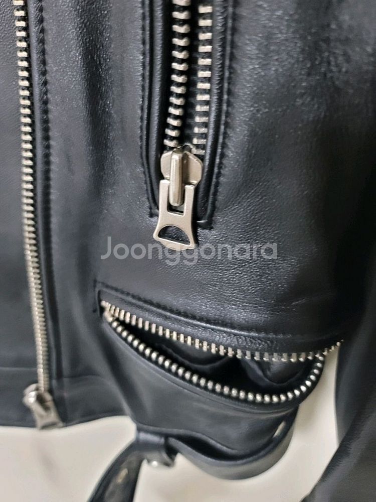 양가죽 라이더 자켓 여성M사이즈 국산 수제작--2