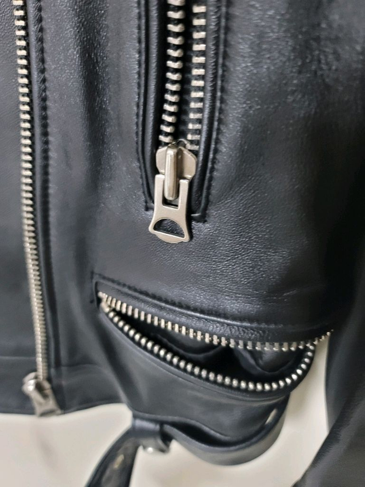 양가죽 라이더 자켓 여성M사이즈 국산 수제작 이미지