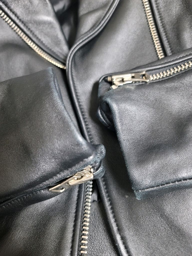 양가죽 라이더 자켓 여성M사이즈 국산 수제작 이미지
