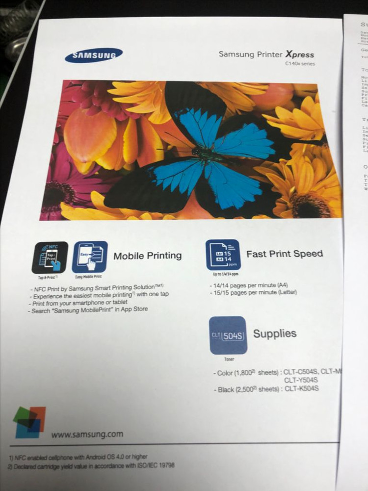 삼성 컬러 레이저 프린터 SL-C1404W팝니다---3