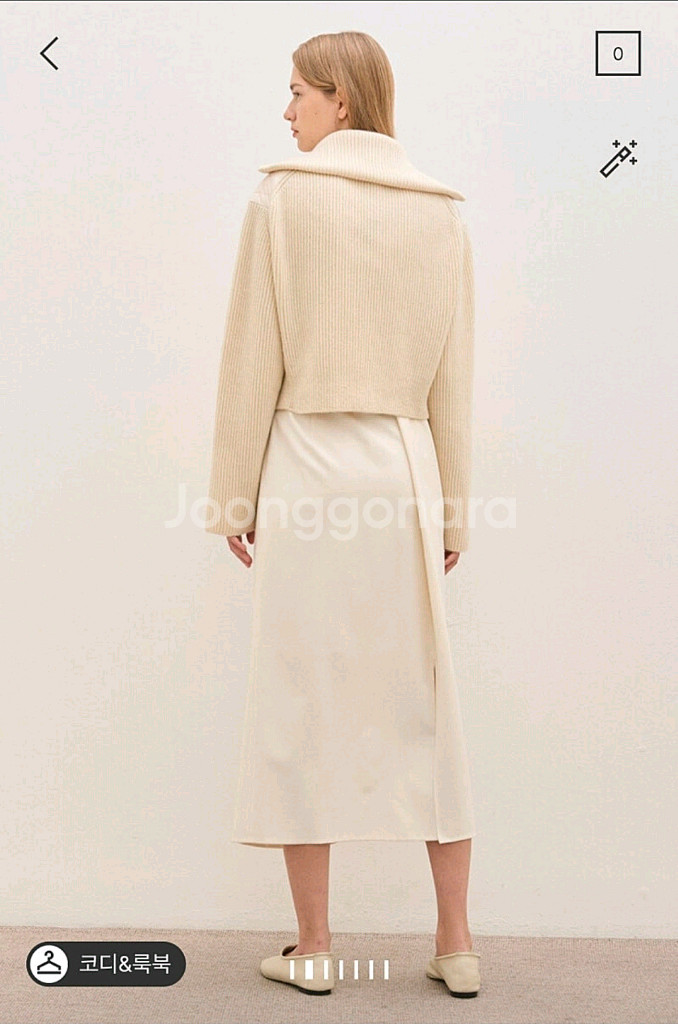 더캐시미어 드로우스트링 패널 스커트44 랑방 타임 마인--2