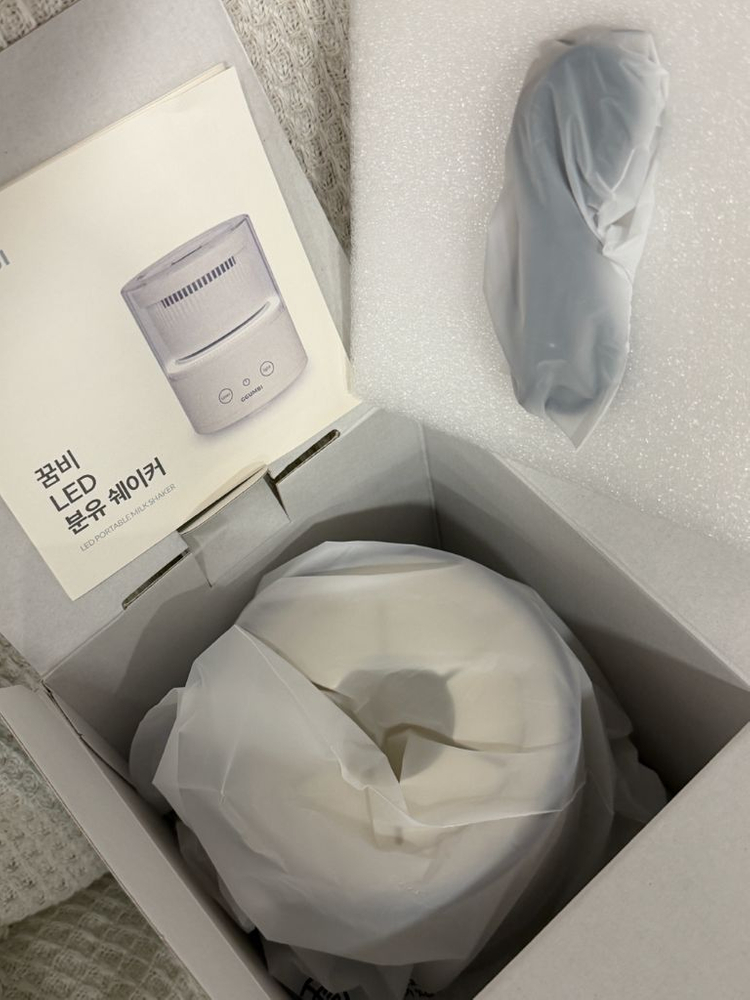 [풀박스/새상품급] 2025 꿈비 LED 휴대용 분유 쉐이커 (25.11구매)--8