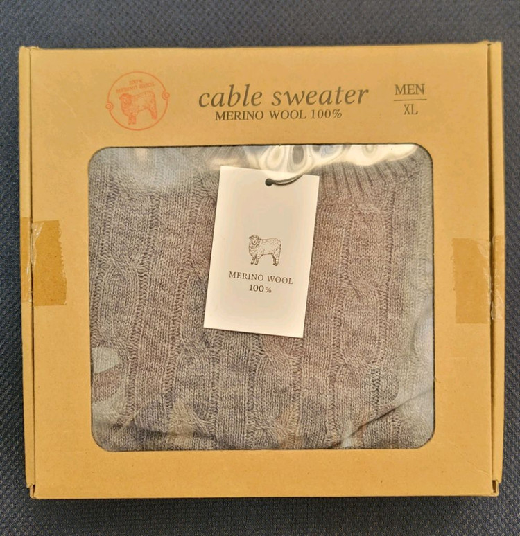 메리노울 케이블 스웨터 택달린 신품--2