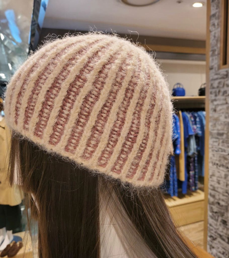 백화점) 신상 베네통 니트 비니 핑크믹스--5