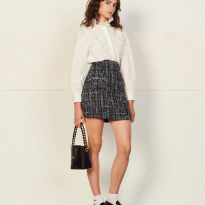 산드로 트위드 스커트