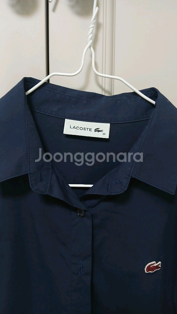 라코스테 여성 셔츠 네이비 34사이즈(상태최상)--1