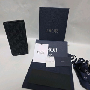 디올 버티컬 장지갑 블랙 디올 오블리크 자카드 (풀구성) 이미지