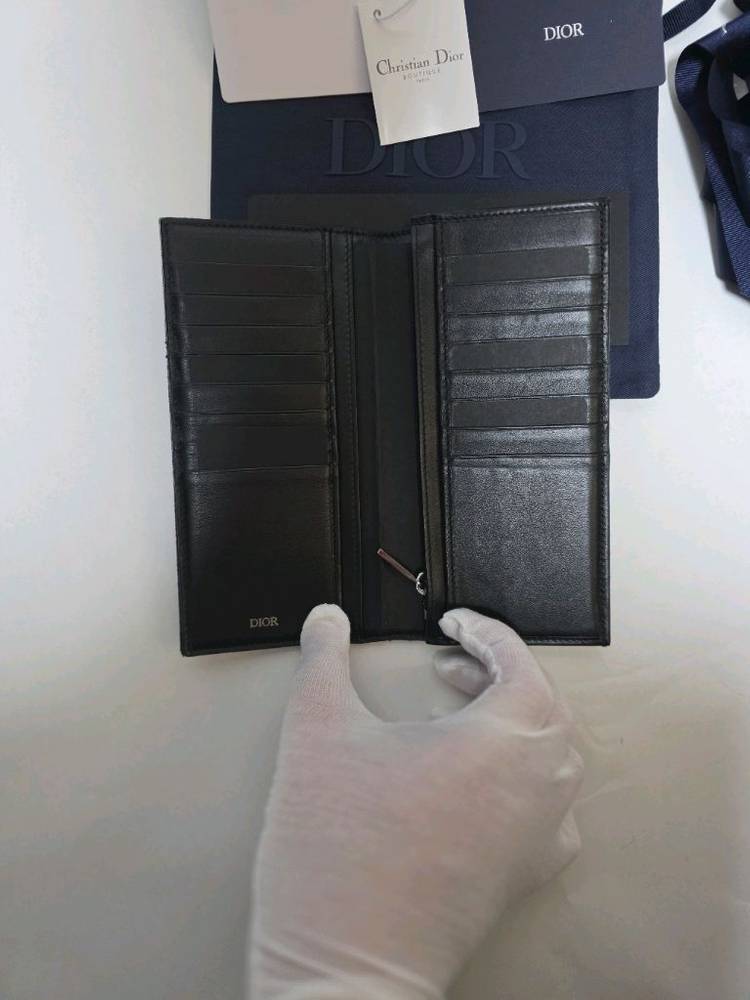 디올 버티컬 장지갑 블랙 디올 오블리크 자카드 (풀구성) 이미지