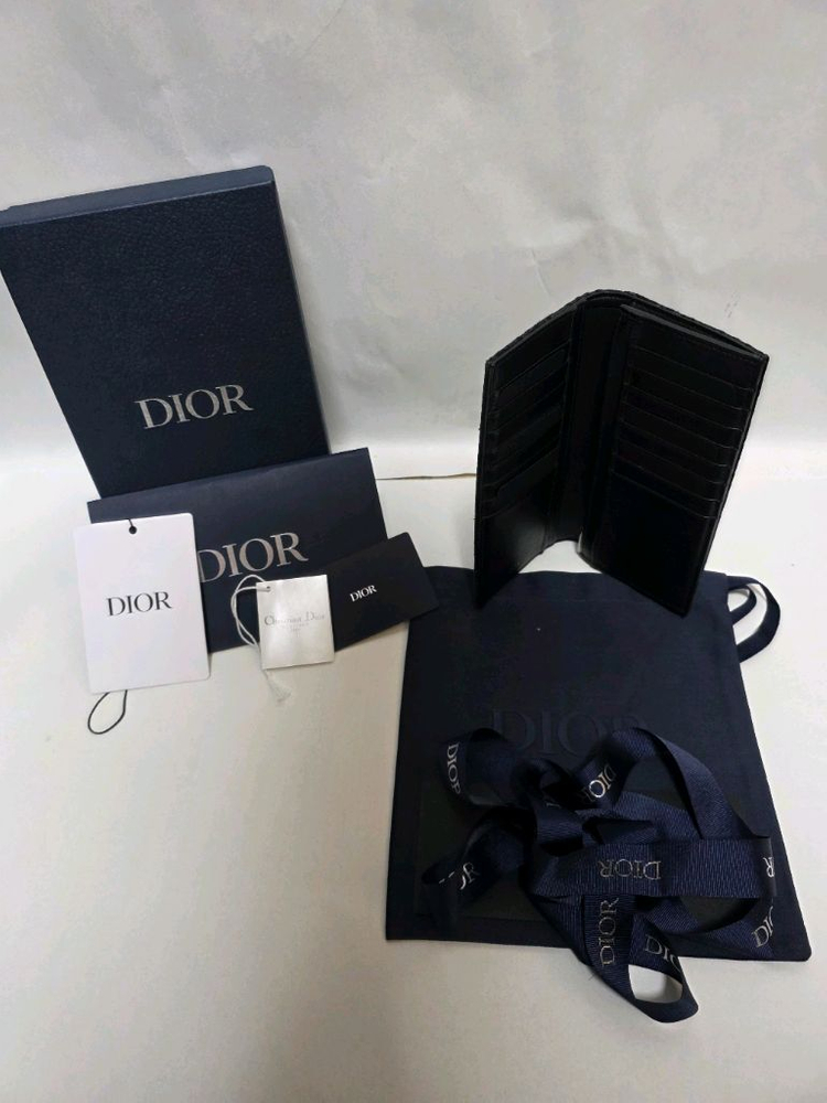 디올 버티컬 장지갑 블랙 디올 오블리크 자카드 (풀구성) 이미지