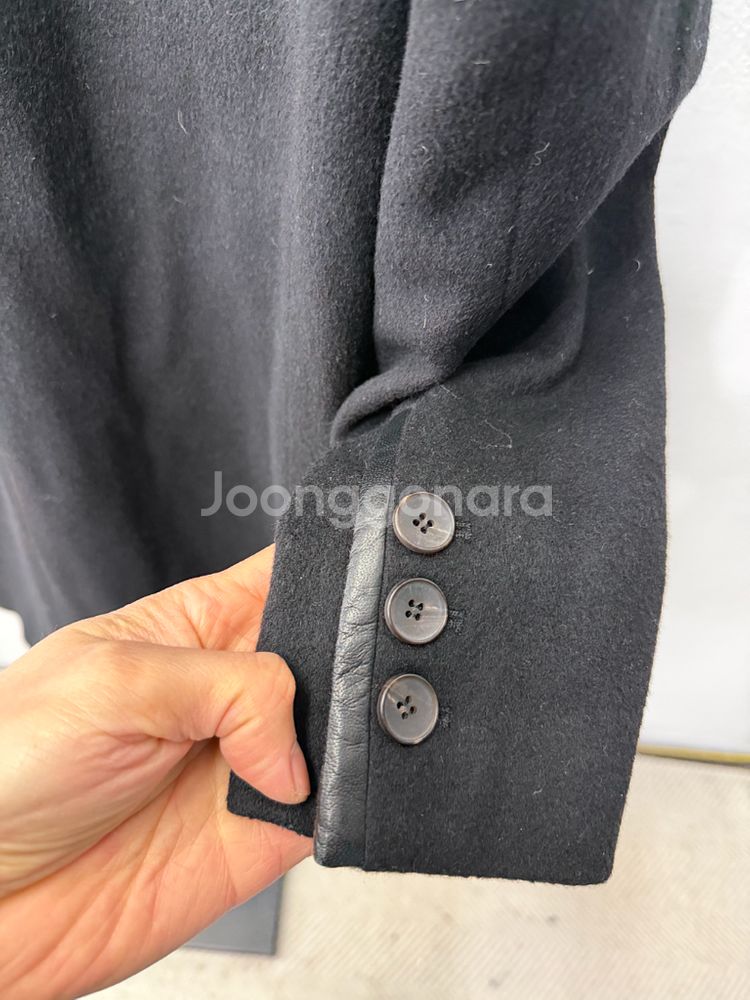 정품) maje 마쥬 가죽 디테일 모직 코트 1--4