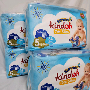 킨도 오슬림 썸머팬티 기저귀 5단계 4팩