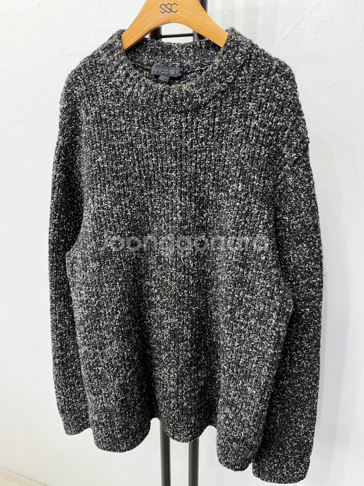 정품) COS 코스 남성 블랙 믹스 니트 스웨터 M--2