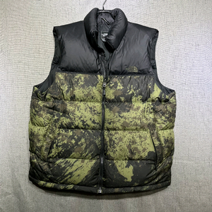 [XL] 노스페이스 눕시 700 다운 베스트 (그린 카모/스플래터)