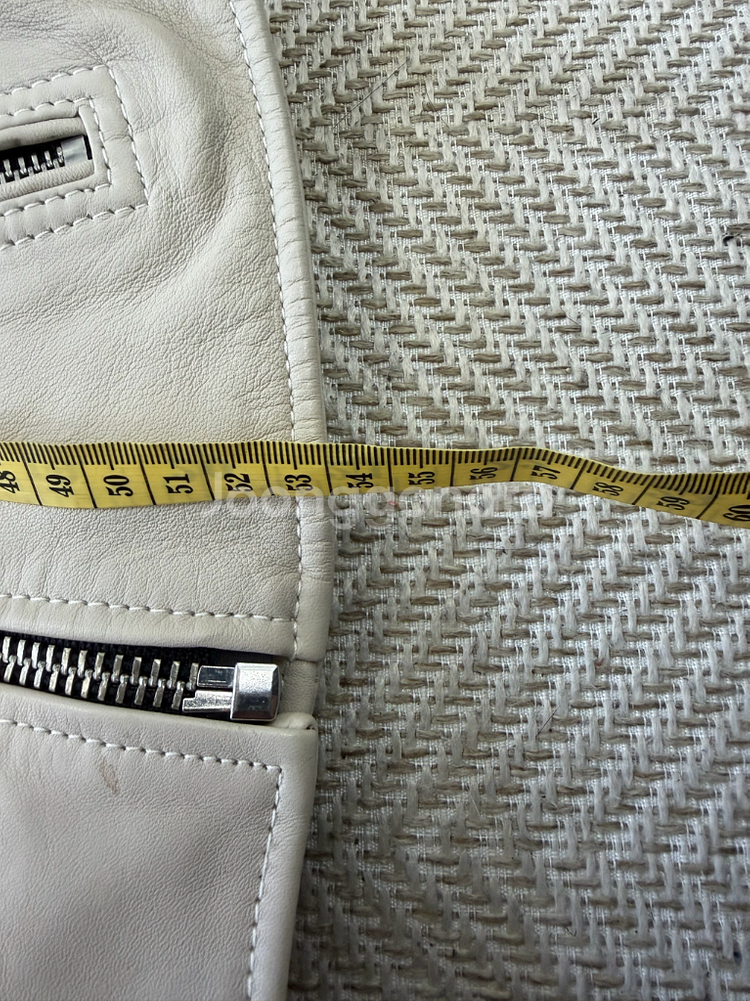 정품) 올세인츠 여성 아이보리 레더 라이더 자켓 36--9