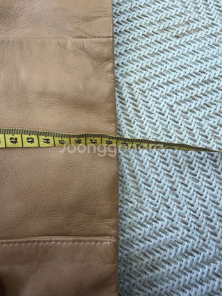 정품) 산드로 여성 브라운 레더 크롭 가죽자켓 82(55)--9