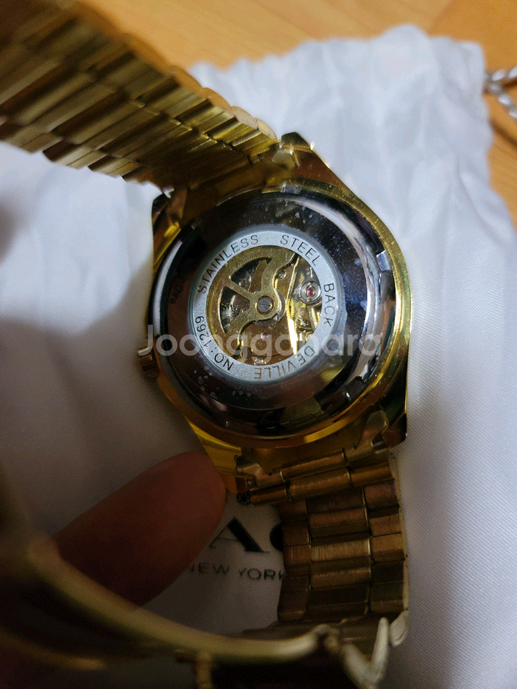 DeVille 금색 오토매틱 남성 시계--1