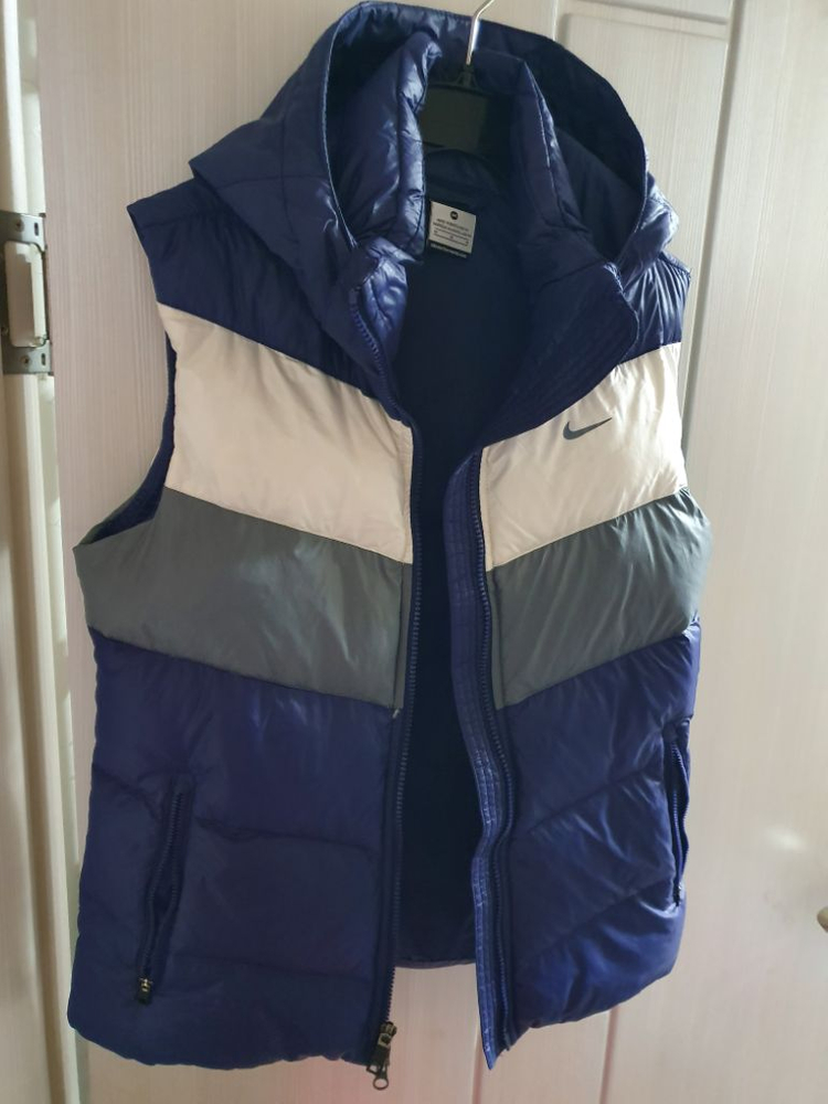 나이키 덕다운 패딩 후드 조끼 M. 85 베스트 오리털--3
