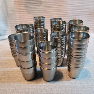 식당 업소용 스텐 물컵 131개 일괄 판매