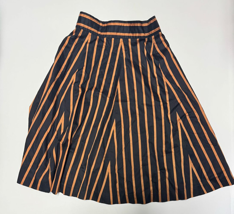 여성 입생로랑 일본 빈티지 스트라이프 스커트 29.1인치--1