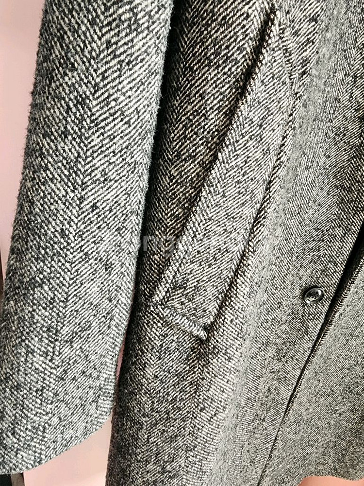 H&M 에이치엔엠 울혼방 헤링본 롱코트 팜. M(100~103)사이즈--3