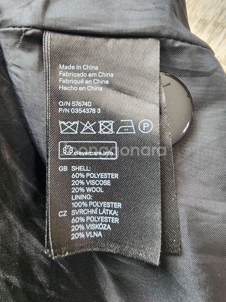 H&M 에이치엔엠 울혼방 헤링본 롱코트 팜. M(100~103)사이즈--6