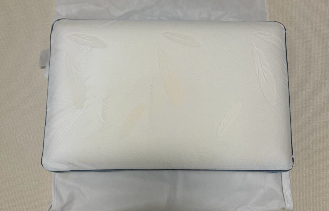 베스트슬립 쿨젤폼베개 블루/아이보리--2