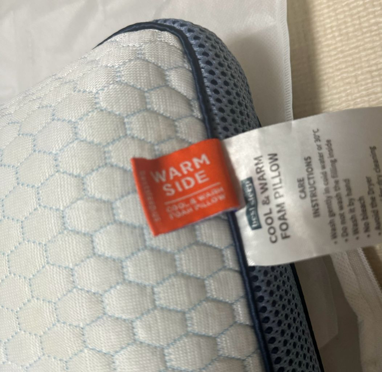 베스트슬립 쿨젤폼베개 블루/아이보리--4