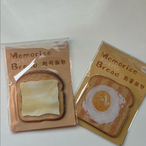 (새상품) 토스트 포스트잇 떡메모지 2세트