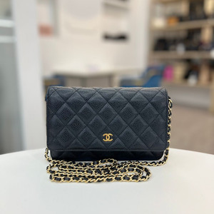 [중고명품 럭스올 울산점]샤넬 클래식 캐비어 WOC 체인 금장 숄더백