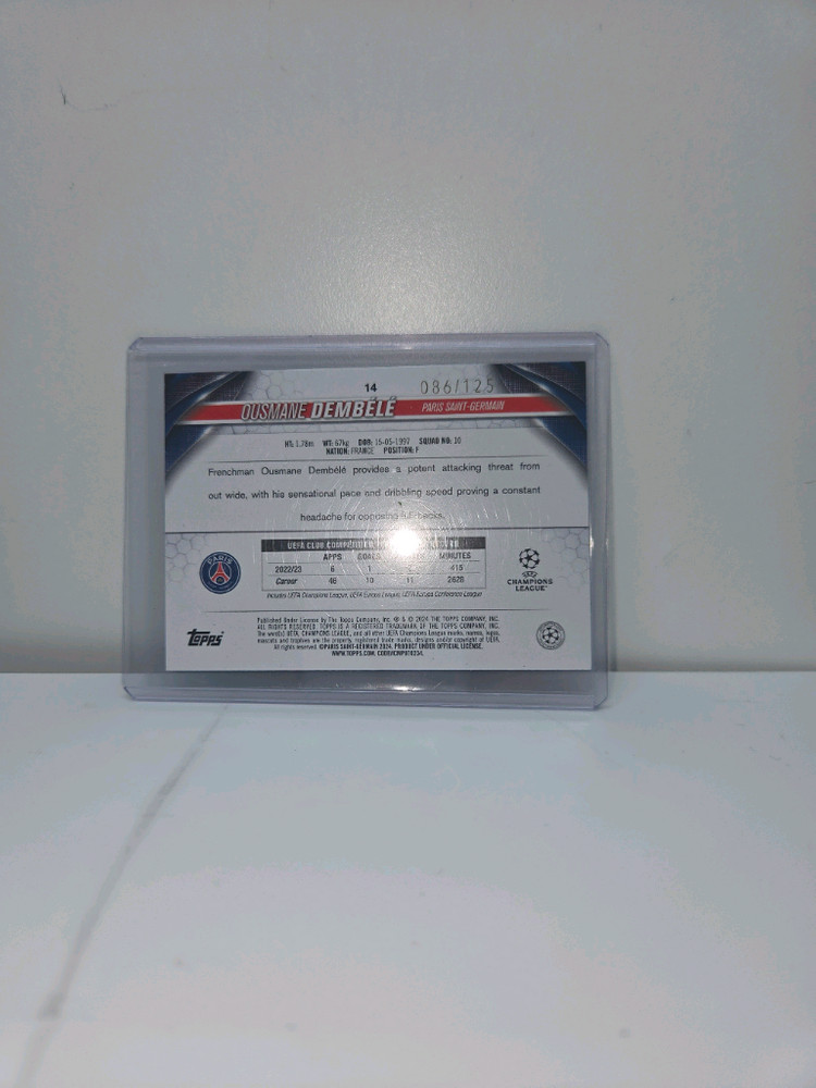Topps 우스만 뎀벨레 축구 카드 125한정86번째--1