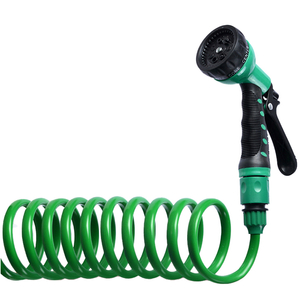 [새상품] 미란다 시원세차 베란다 코일호스건 세트, 15m