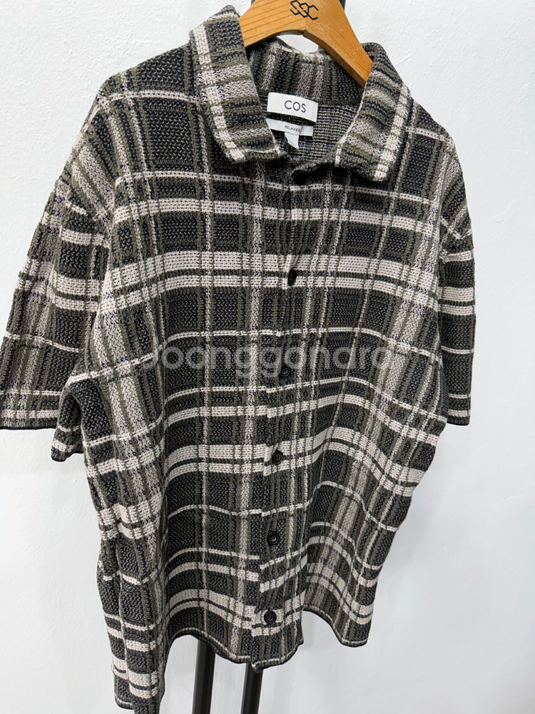 정품) COS 코스 남성 체크 니트 셔츠 XS--1