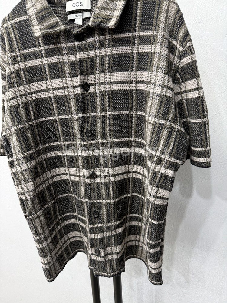 정품) COS 코스 남성 체크 니트 셔츠 XS--2